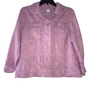 Draper’s and Damon’s purple button down shirt size medium